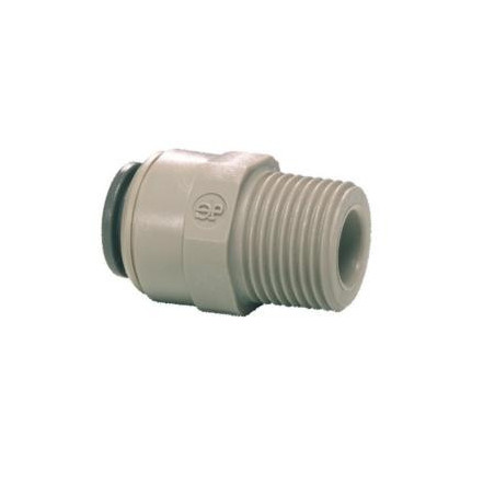 Raccord droit filetage mâle 3/8'' x PushFit 1/4'' (tube 1/4'' : 6mm)
